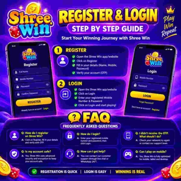 Shreewin, Shreewin Login, Shreewin Register, Shreewin Sign Up, Shreewin 999 Reward, Shreewin Account Setup, Online Portal Login, Shreewin Troubleshooting
