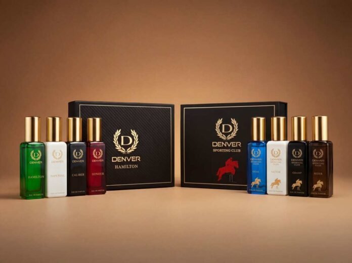 Denver Diwali 2026 gifting collection featuring eight men's fragrance, perfume and grooming gift sets.